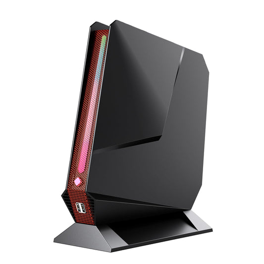 Mini Gaming PC, 12Th Gen Intel Core I9-12900HK, RTX 3050 Ti Graphics Mini Desktop Computer with RGB Lights, 32GB DDR4 RAM, 1TB PCIe G4x4 SSD, 2X HDMI + Type-C, 2.5G RJ45, WiFi Ready & Win 11 Pro