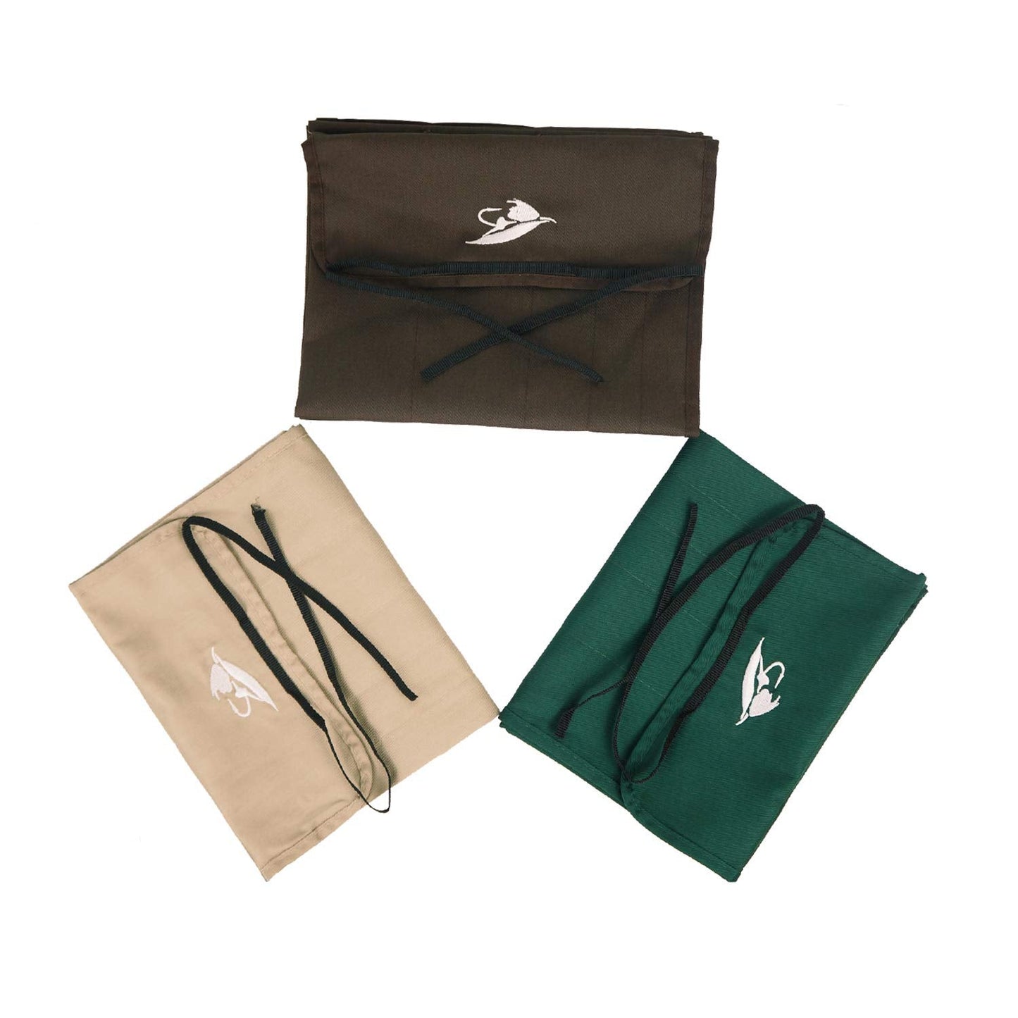 AventikINT Cotton Cloth Fishing Rod Sleeve Cover Pole Sock Glove Protector Bag Pouch with 5 Compartments (Khaki+Coffee+Green, 69cm/28inch)