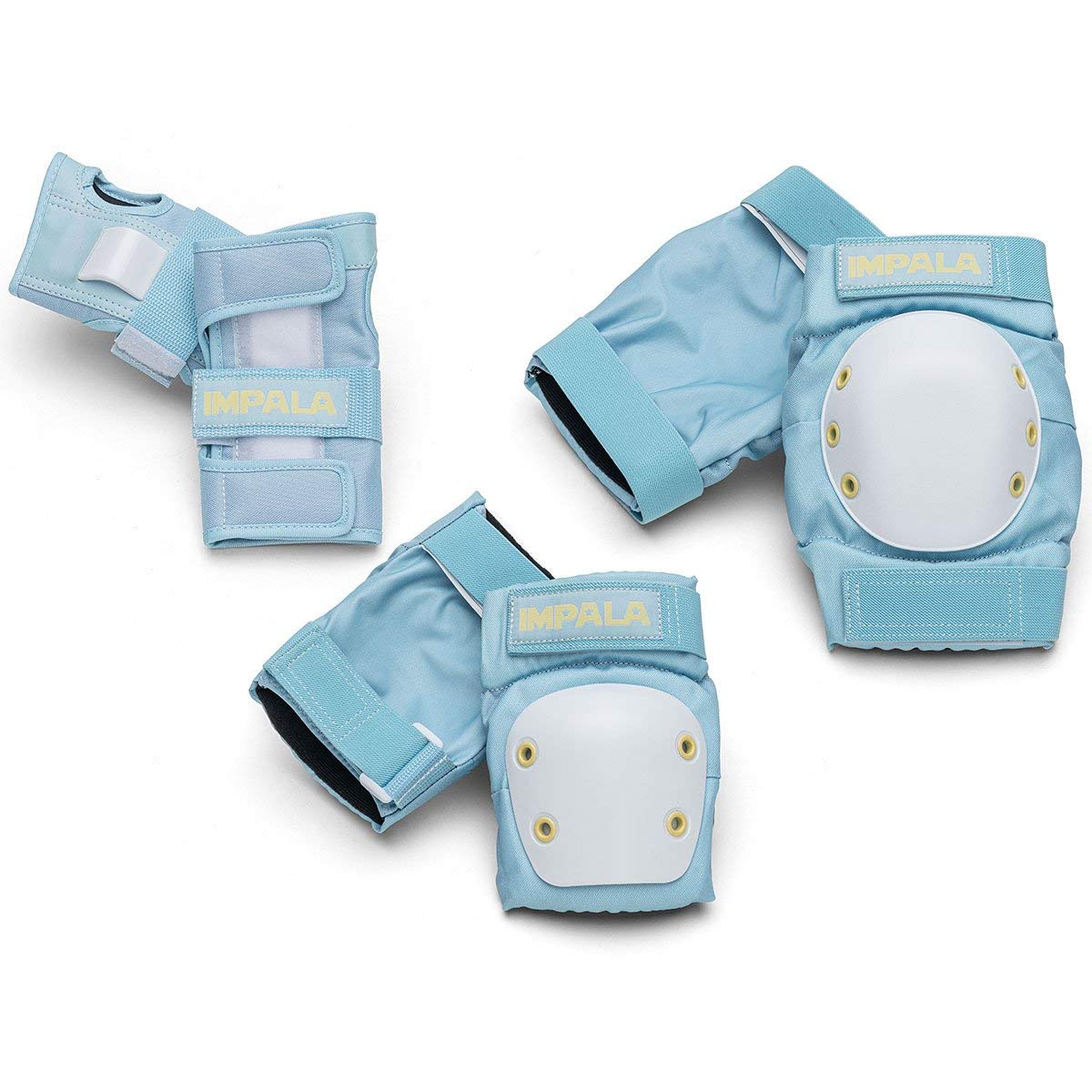 Impala Unisex-Youth Protective Set-IMPRPADSY, Sky Blue/Yellow, S