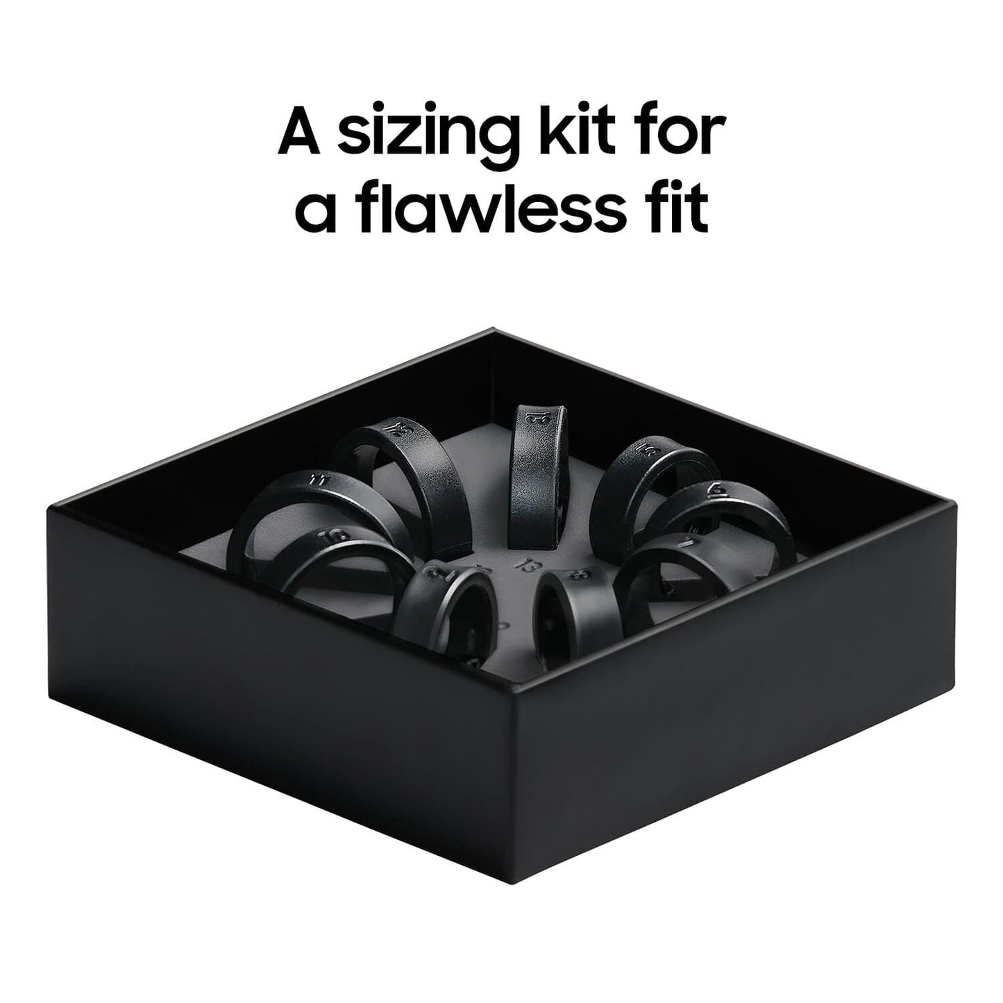 Samsung Galaxy Ring, AI Smart Ring, Size First w/Sizing Kit, No App Subscription, Fitness Monitor, Sleep Tracker, Up to 7-Day Battery, Size 12, Titanium Black [US Version, 1Yr Manufacturer Warranty]