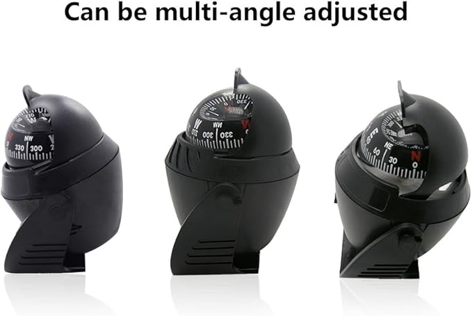 Electronic LED Light Marine Digital Compass Suitable for Car Boat and Truck Black White