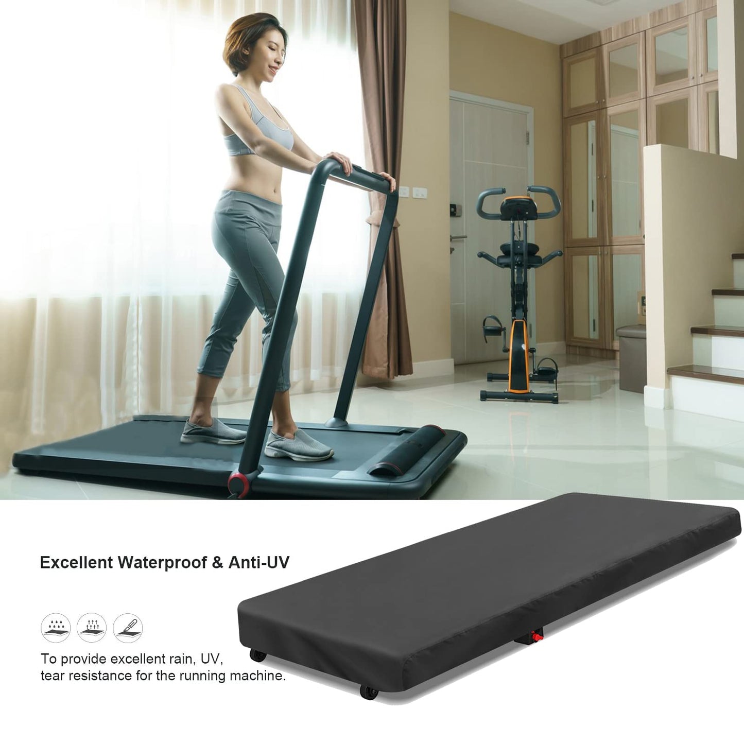Aidetech Under Desk Treadmill Cover for Sperax Sperax Walking Vibration Pad, Dust-Proof Walking Pad Cover, Waterproof Protective Cover for Home Office - 49L x 21W x6H Inch(Cover Only)