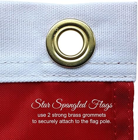 American Flag 4x6-100% Made In USA using Tough, Long Lasting Nylon Built for Outdoor Use, Featuring Embroidered Stars and Sewn Stripes plus Superior Quadruple Stitching on the Fly End