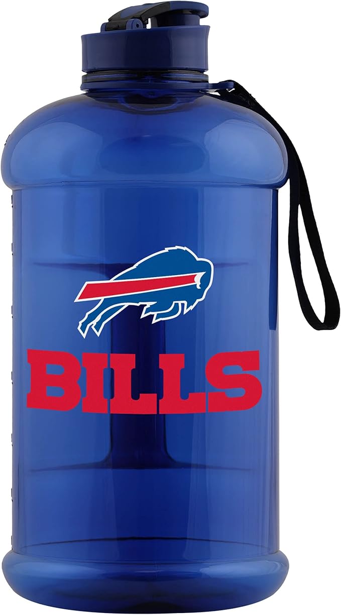 FOCO NFL Team Logo 2L Plastic Clear Large Sports Water Bottle