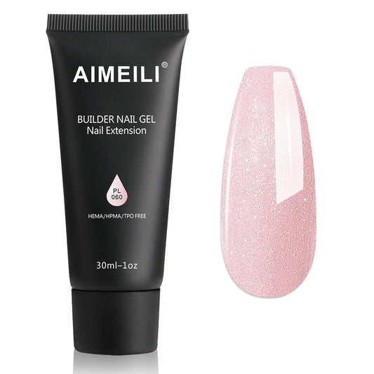 AIMEILI Poly Nail Extension Gel Builder Nail Gel Hema Free Poly Nail Enhancement Nail Art Design DIY Salon Nail At Home Gift for Women Nail Gel - 060