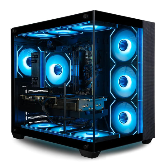Panorama XL RTX 5080 Gaming PC Desktop - AMD Ryzen 7 9800X3D Processor, 64GB DDR5 RAM, 2TB NVMe Gen4 SSD, WiFi + BT, KB&M, HDMI, Windows 11 Pro - Best 2025 RGB Prebuilt Tower Computer for Gamers