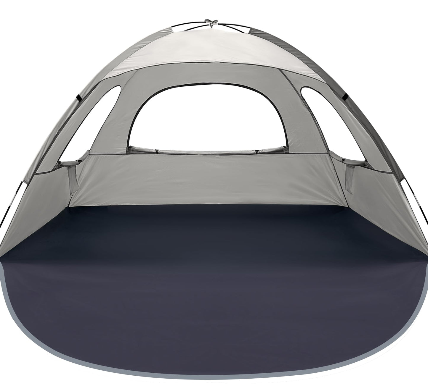WhiteFang Beach Tent Anti-UV Portable Sun Shade Shelter for 4 Person, Extendable Floor with 3 Ventilating Mesh Windows Plus Carrying Bag, Stakes and Guy Lines (Baby's Breath)