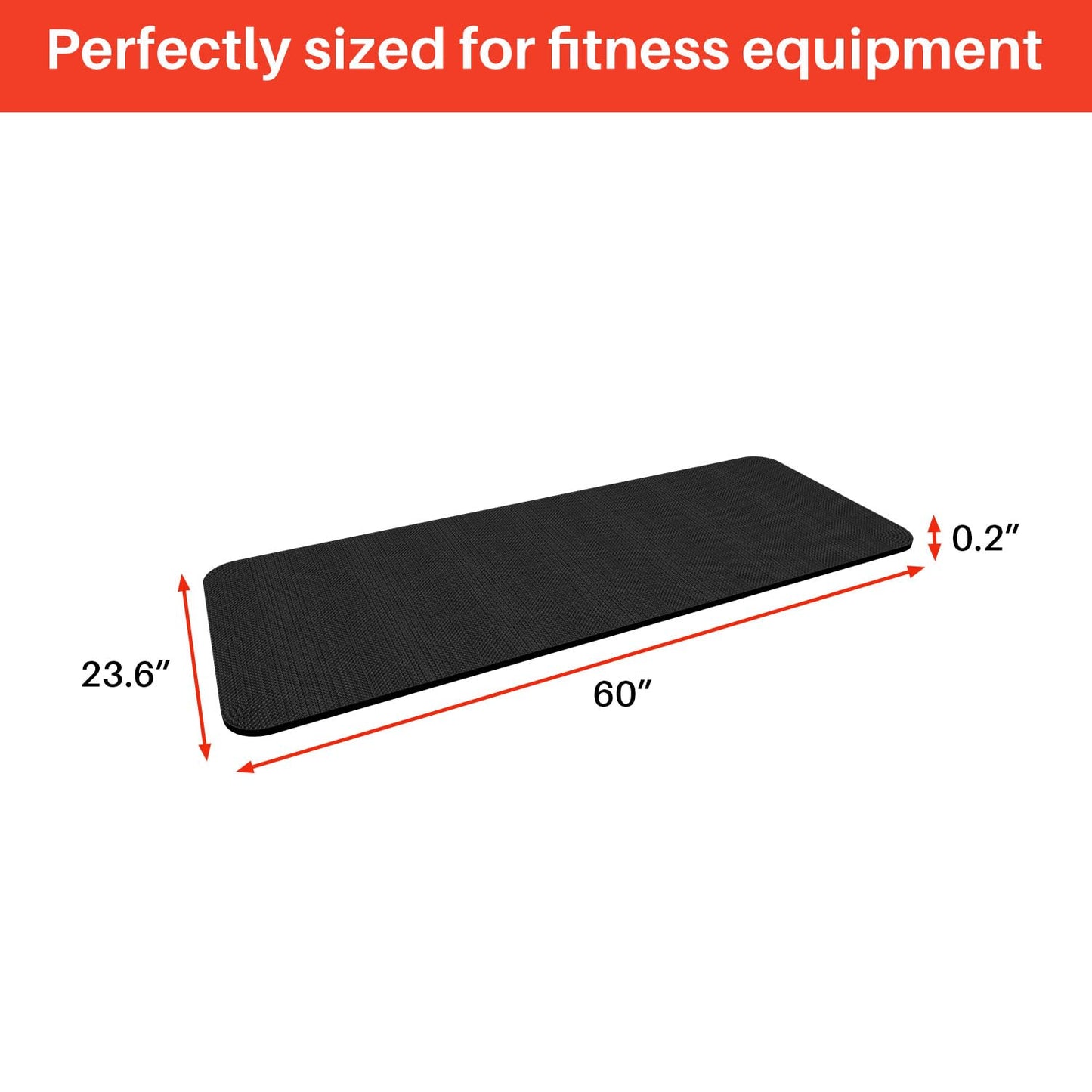Treadmill Walking Pad Mat for Carpet Floors,23.6x60 Foldable Treadmill Mat for Hardwood Floors, Non-Slip Exercise Equipment Mat for Under Exercise Bike,Walking Pad & Elliptical,Noise Shock Absorption