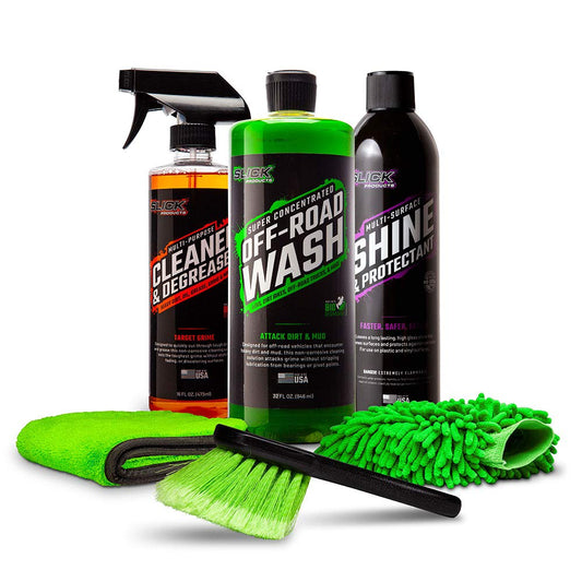 Slick Products Starter Bundles for Car, Truck, Motorcycle, UTV, Dirt Bike, Side by Side, ATV, Off-Road Truck, Jeep, Boat, Jet Ski, Watercraft, Mountain Bike and More (Off-Road Starter Bundle)