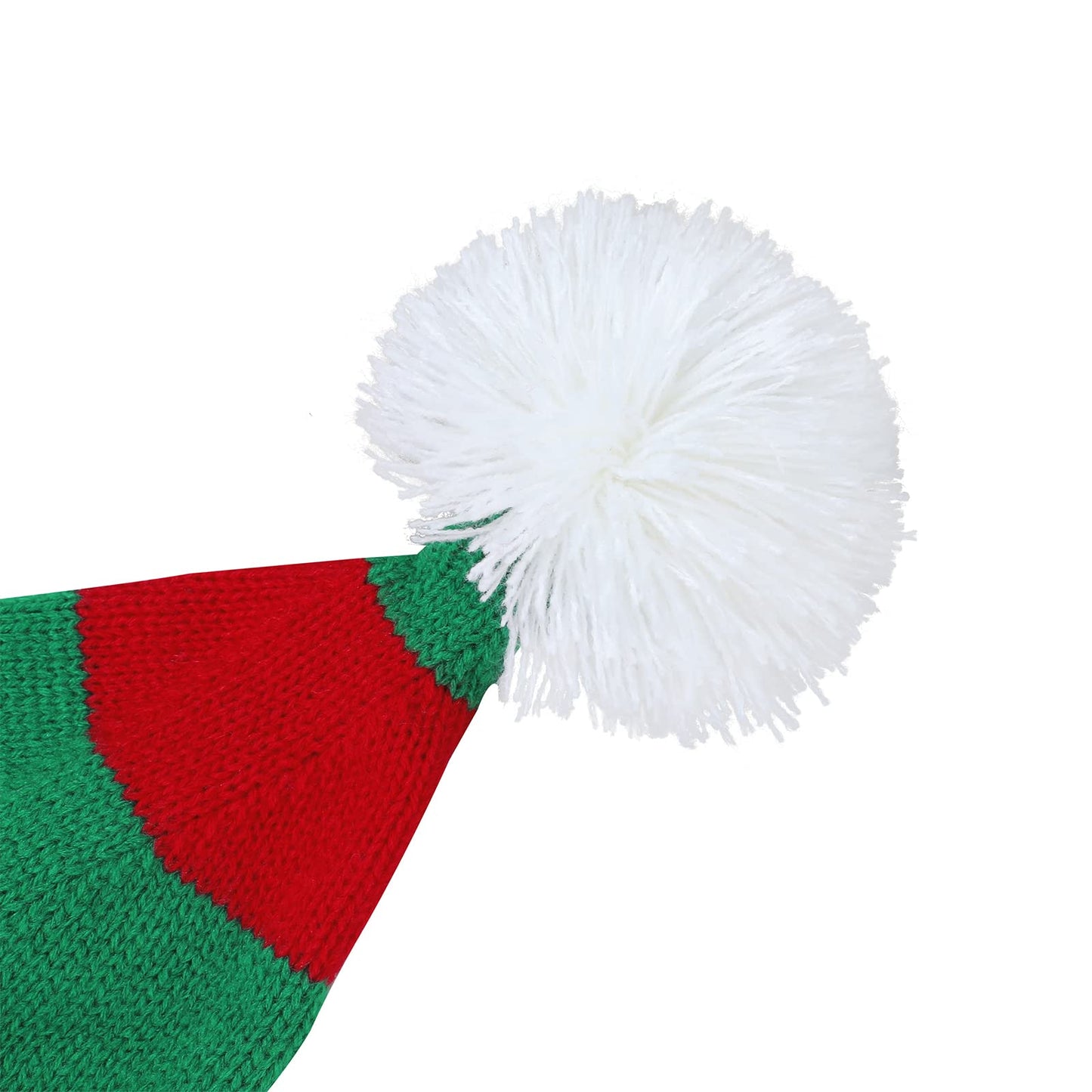 American Trends Santa Hat Adult Christmas Beanie Elf Hat Slouchy Winter Knit Xmas Skull Cap for Women Men Xmas Holiday Party Stripe 2
