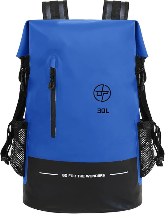 UPWELL 31L Waterproof Dry Bag Boating Backpack for Travel Hiking Camping Kayaking Hiking Swimming Floating Submersible Dry Bag blue