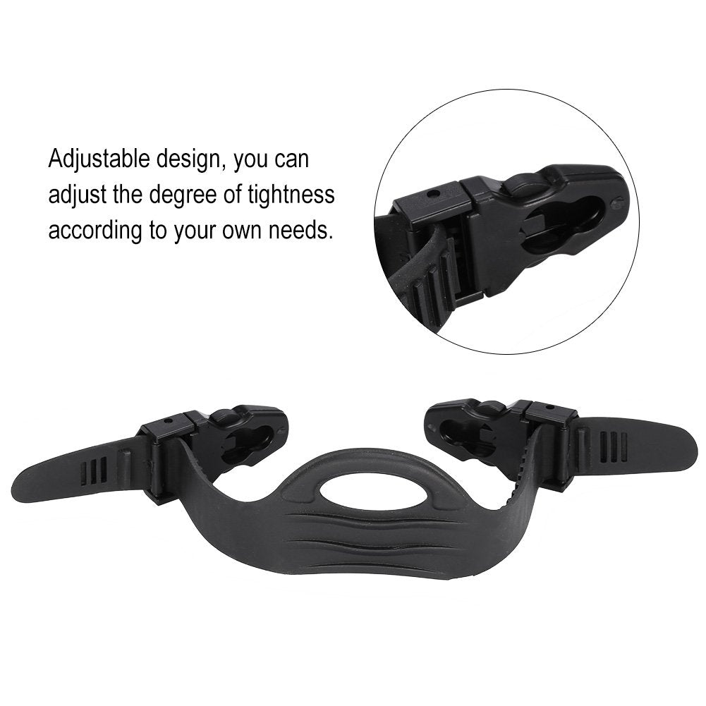 Alomejor Diving Fins Strap Black Rubber Diving Diving Snorkeling Adjustable Swimming Buckles Strap(S)