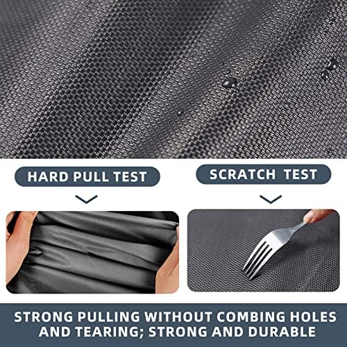 KPT BBQ Grill Covers Heavy Duty Waterproof - 60-68 Inches, UV & Fade Resistant, All Weather Universal Gas Grill Cover for Weber, Brinkmann, Char Broil, Nexgrill - Black