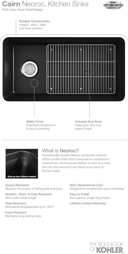 Kohler K-8223-CM5 Cairn Kitchen Sink Faucets Matte Beige