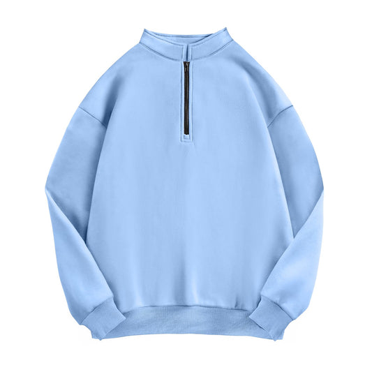 ANRABESS Women Oversized Sweatshirts Hoodies 1/4 Half Zip Pullover Top Fall Fashion Outfits 2024 Y2k Clothes 1018qianlan-S
