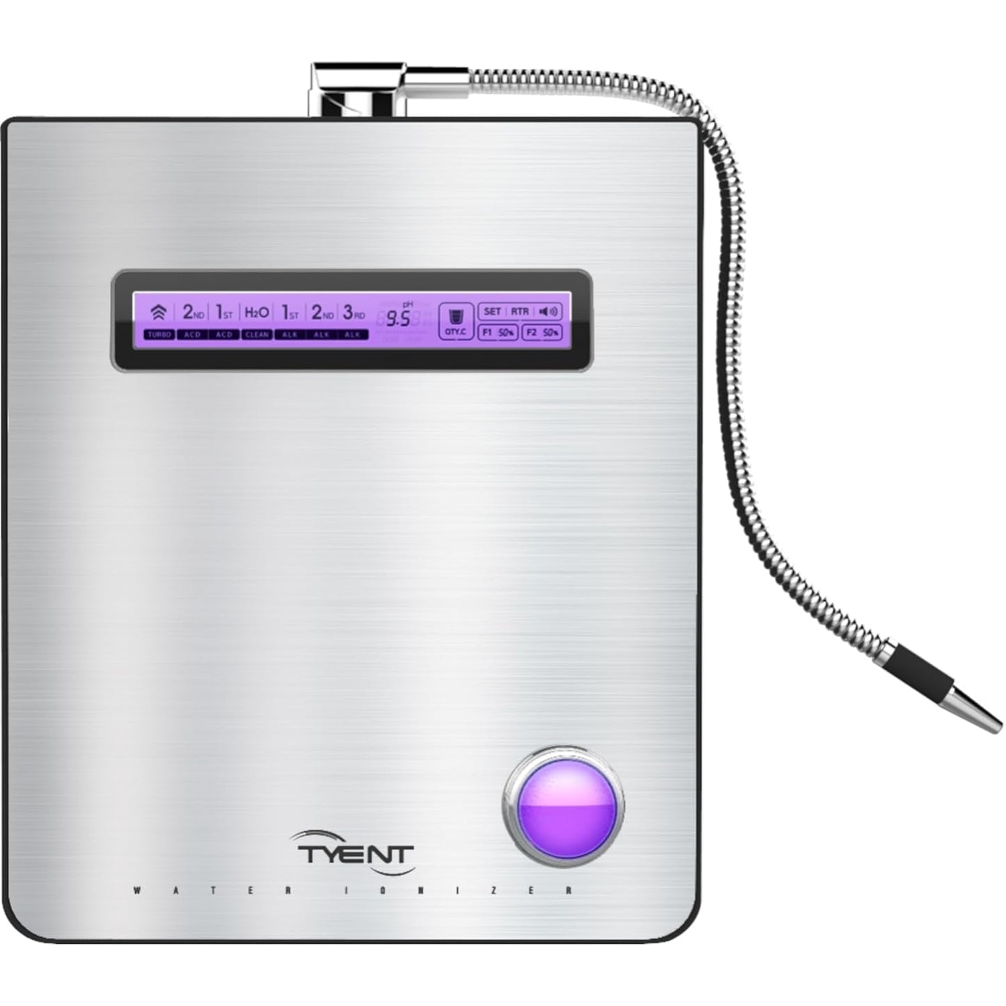 Tyent - Edge-9 Water Ionizer - Dual Filtration System - Hydrogen Enhanced Water Purification - Adjustable pH Settings with Turbo Mode - Touchscreen Interface & Auto-Flow Stop - Advanced Filtration