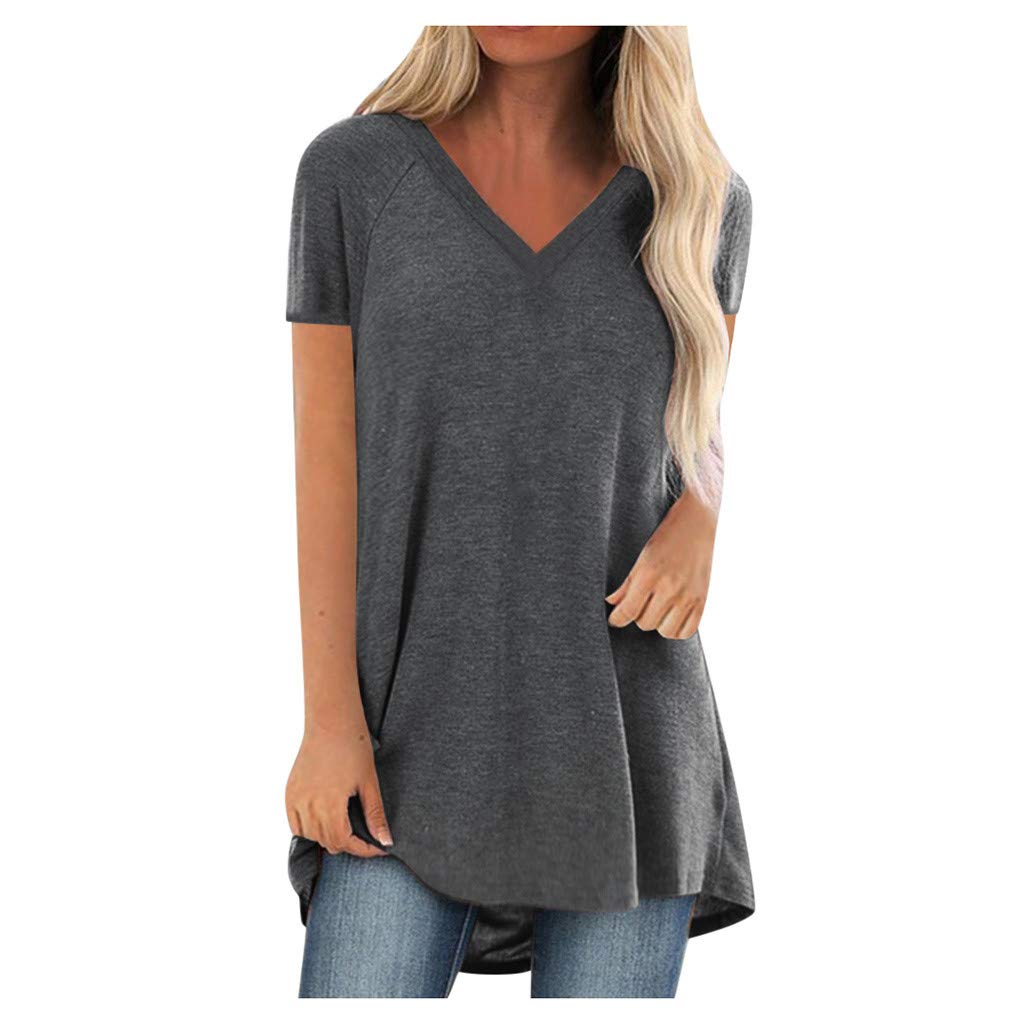 Aniywn Women's Plus Size Sweatshirt Tops Ladies Baggy Long Sleeve Thin Solid/Printing Pullover Blouse T Shirts