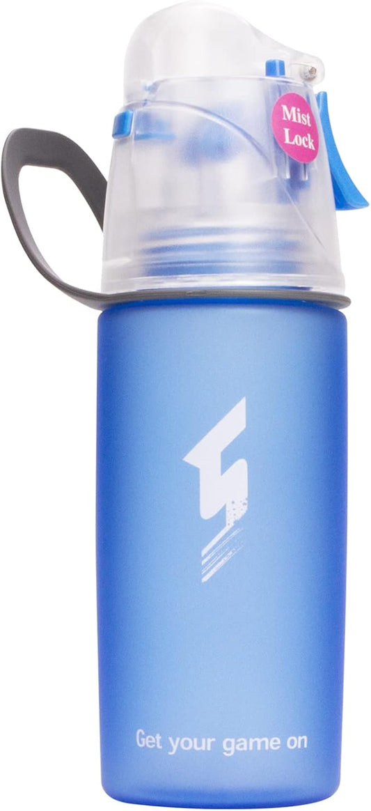 Linowos Drinking and Misting Sports Water Bottle, Non-Toxic BPA Free, Fast Water Flow Opens with 1-Click, Portable Leak-Proof Spray Cup for Cycling Fitness Camping Hiking Outdoor
