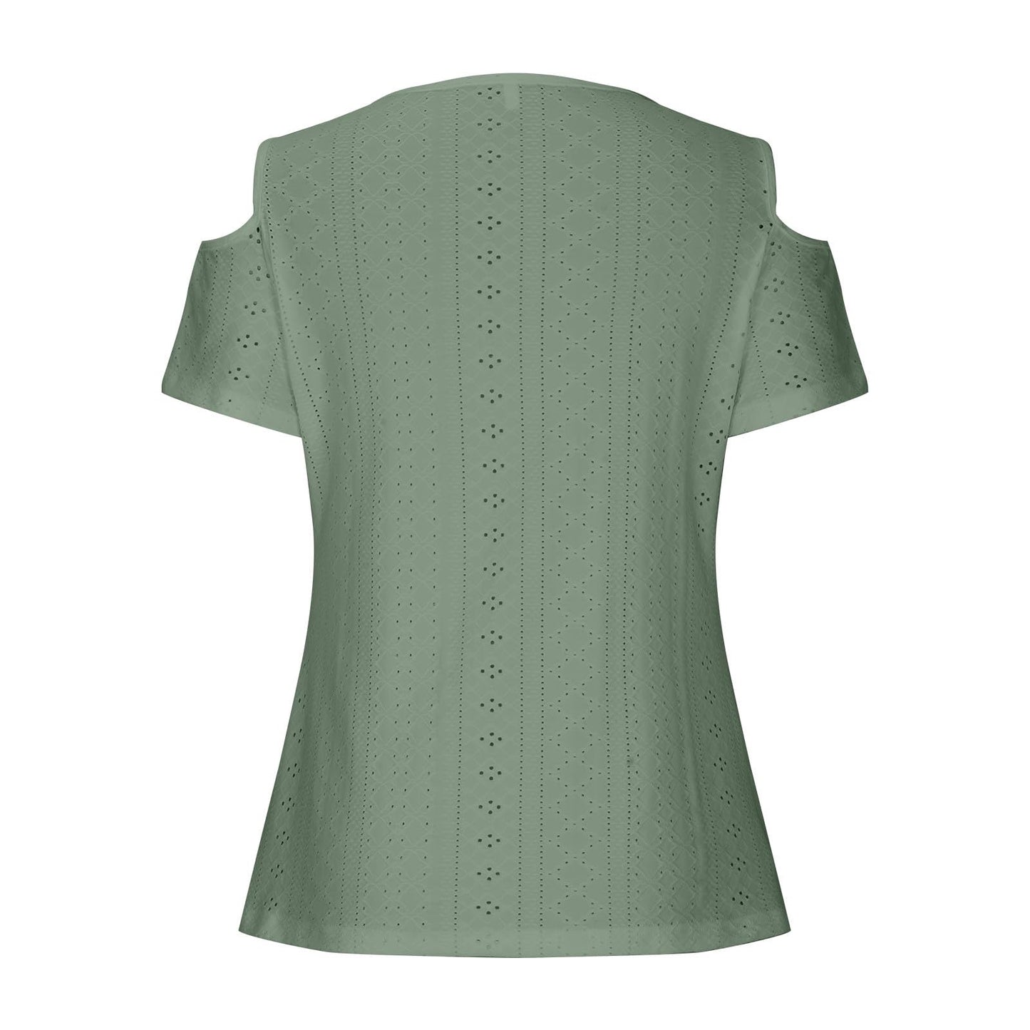 TARIENDY Cold Shoulder Tops for Women Dressy Women's Cold Shoulder Tops Short Sleeve V Neck Tees Dressy Casual Loose fitting Solid Blouses Trendy 2024 Summer My Orders Placed J-green