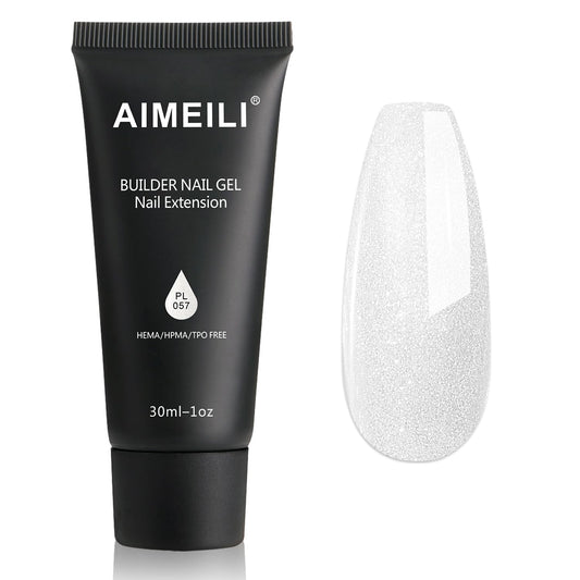 AIMEILI Poly Nail Extension Gel Builder Nail Gel Hema Free Poly Nail Enhancement Nail Art Design DIY Salon Nail At Home Gift for Women Nail Gel - 057