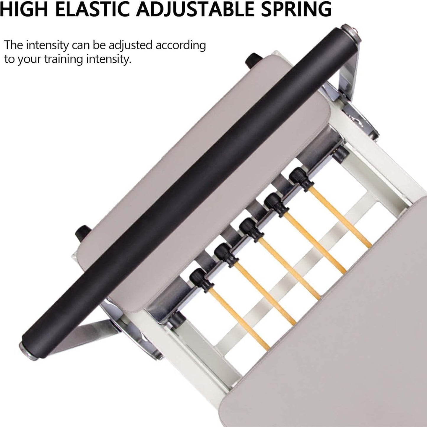 GERRIT Multifunctional Foldable Pilates Reformer, Adjustable Intensity Pilates Bed, Exercise Yoga Equipment, Fitness Equipment,Beige Bed