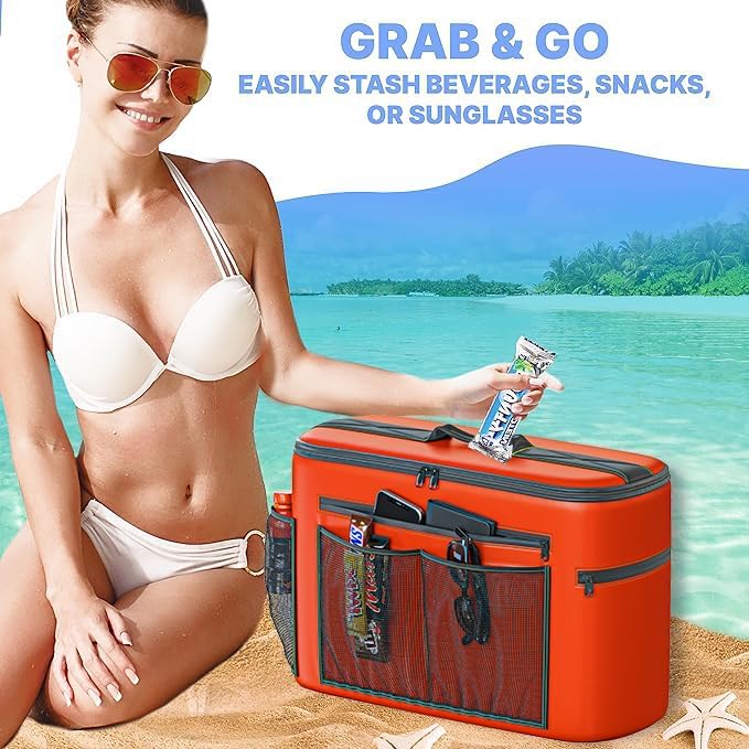 Skywin Kayak Cooler Behind Seat, Waterproof Cooler for Kayaking, Compatible with Lawn Chair Style Seats, Stores Drinks and Keeps Them Cool All Day