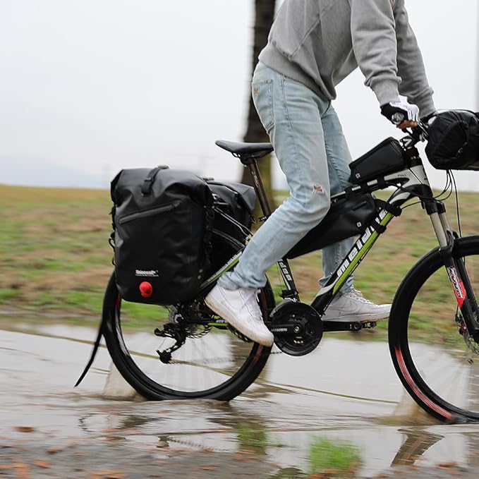 Rhinowalk Bike Bag Waterproof Bike Pannier Bag 27L,(for Bicycle Cargo Rack Saddle Bag Shoulder Bag Laptop Pannier Rack Bicycle Bag Professional Cycling Accessories)