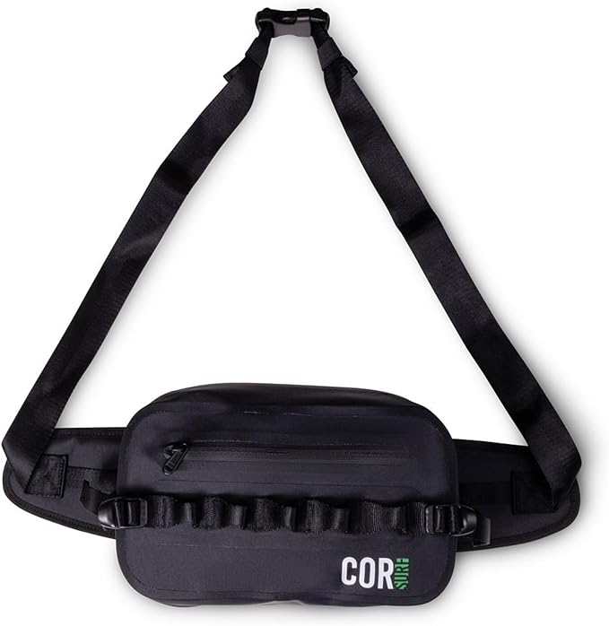 Waterproof Waist Pack 2.5L | Waterproof Belt Bag with Wide, Comfortable Waist Strap, Floating Waterproof Fanny Pack for Travel, Fly Fishing, Beach, Swimming, Paddleboarding, Kayaking (Black)