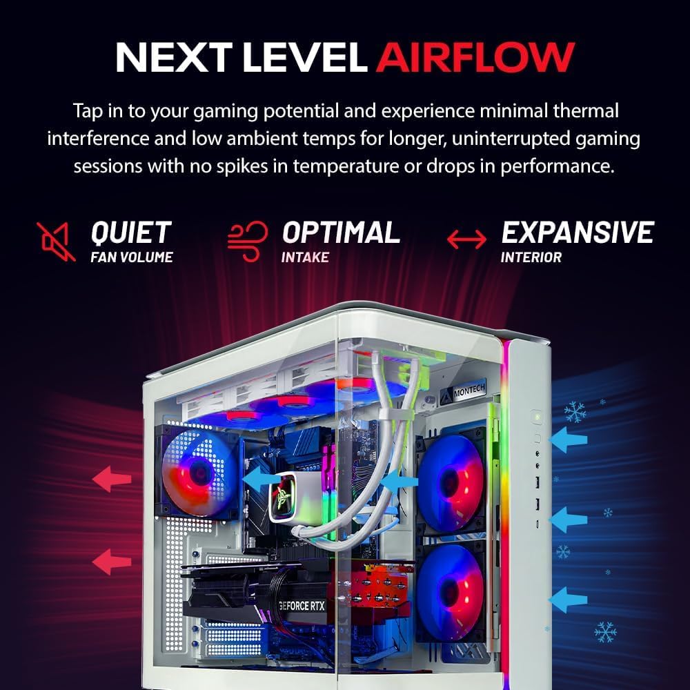 Skytech King 95 Gaming PC Desktop, Intel i7 14700F 2.1 GHz (5.3GHz Turbo Boost), NVIDIA RTX 5070 12GB GDDR7, 1TB Gen4 SSD, 32GB DDR5 RAM 6000 RGB, 850W Gold PSU, 360mm ARGB AIO, Wi-Fi, Win 11 Home