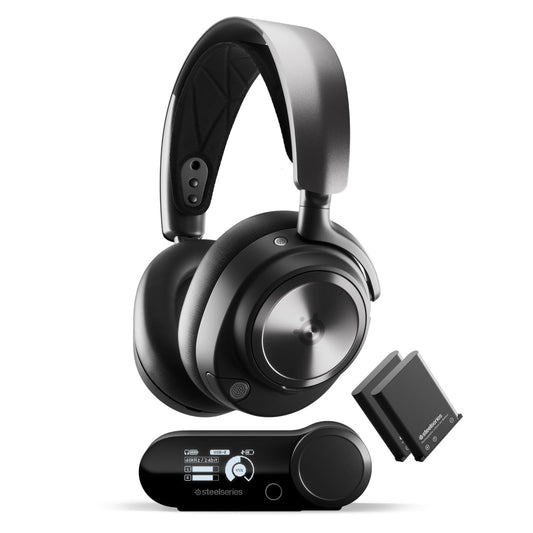 SteelSeries Arctis Nova Pro Wireless Multi-System Gaming Headset - Premium Hi-Fi Drivers - Active Noise Cancellation - Infinity Power System - ClearCast Gen 2 Mic - PS5, PS4, PC, Switch, Mobile