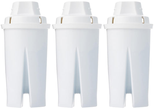 Amazon Basics Replacement Water Filters for Water Pitchers, BPA-Free, WQA & NSF Certified, Compatible with Brita Water Pitchers & Drinking Water Filter Systems, 6 Month Filter Supply, 3-Pack