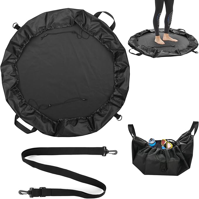 Cosmos Wetsuit Changing Mat Beach Wetsuit Storage Bag Surfer Wet Bag Foldable Waterproof Dry Bag with Handle and Adjustable Strap for Diving, Swimming, Surfing, Kayakers and Water Sports