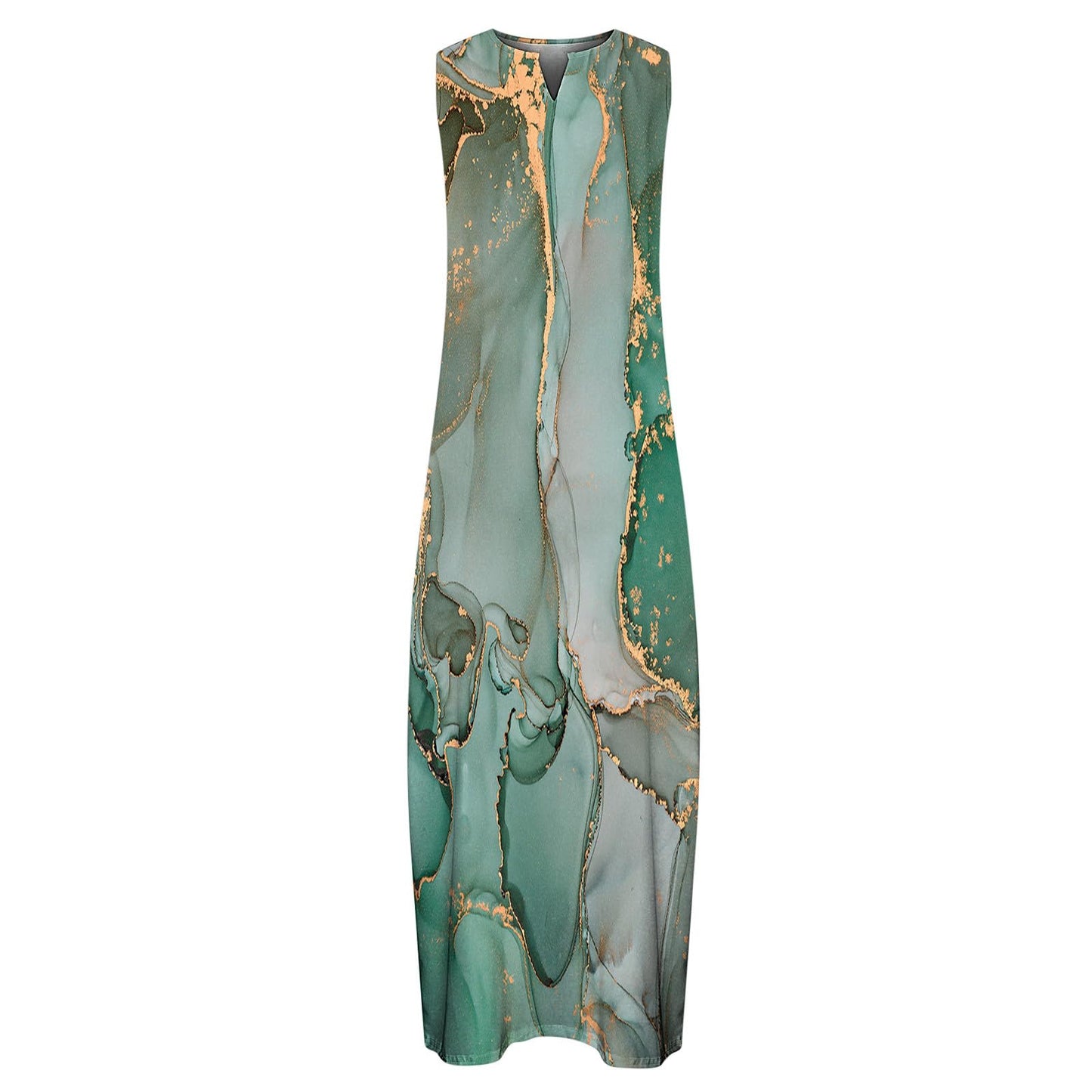 Sundresses for Women Over 50 Maxi Sundress for Women Trendy 2024 Summer Dress Floral Print V Neck Dresses Sleeveless Boho Dress Beach Outfits Womens Sun Dresses 2024