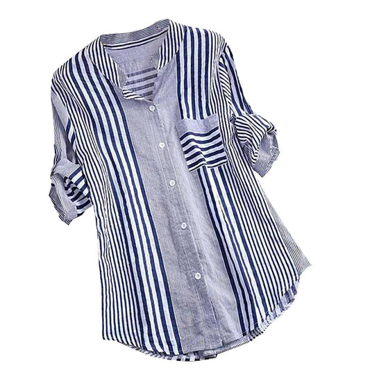 Aniywn Women Round Neck Lace Up Lace Patchwork Flare Pullover Top Casual Plus Size 3/4 Sleeve Floral Printed T-Shirt
