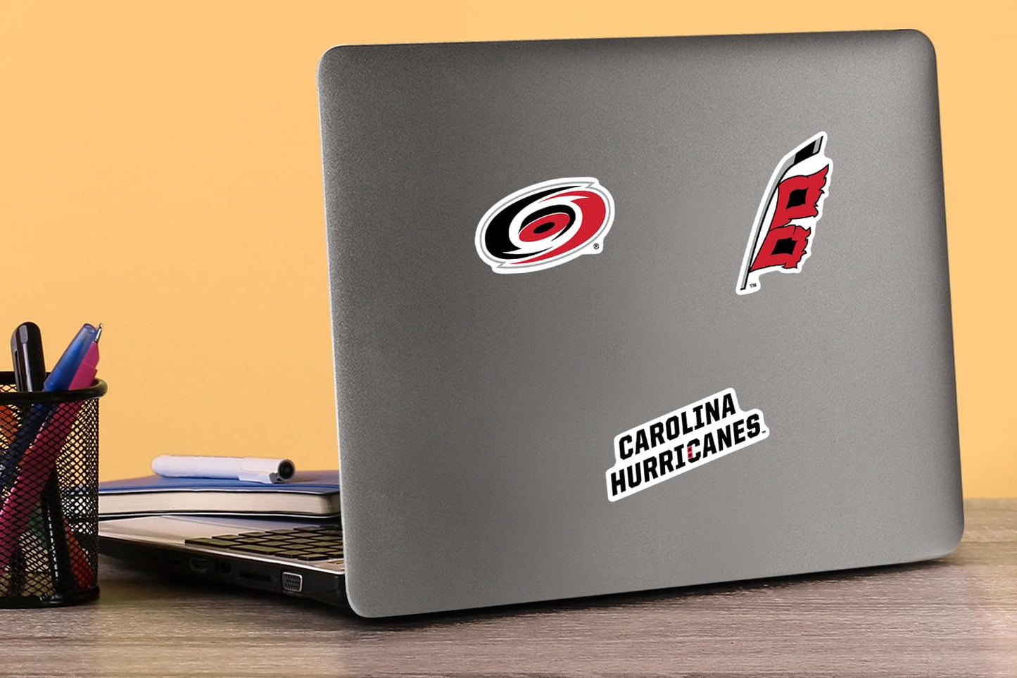 NHL Logo Carolina Hurricanes 100ct Vinyl Large Deluxe Stickers Variety Pack - Laptop, Water Bottle, Scrapbooking, Tablet, Skateboard, Indoor/Outdoor