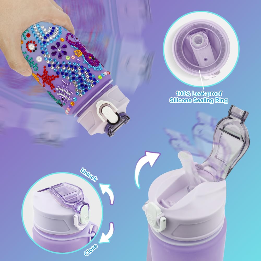 Decorate Your Own Water Bottle Kits for Girls, Mermaid Toys for Girls 10-12, 6-12 Year Old Girl Birthday Gifts Painting Crafts, Mermaid Arts and Crafts Gifts Toys for Girls Birthday Christmas