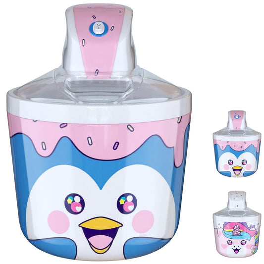 1.2 Quart Penguin Electric Ice Cream Maker Machine for Kids – Best Countertop Ice Cream Machine for Homemade Soft Serve, Sorbet, Gelato, Frozen Yogurt – Fun & Easy Desserts for Families, Easy To Clean