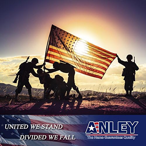 ANLEY EverStrong Series American Flag 3x5 Foot Heavy Duty Nylon - Embroidered Stars and Sewn Stripes - 4 Rows of Lock Stitching - US National Banner Flags with Brass Grommets 3 X 5 Ft