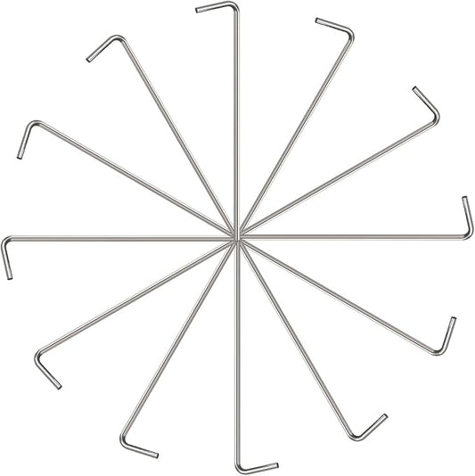 12 Pack Tent Stakes Pegs, 7’’ Metal Garden Stakes Spike, Tent Camping Pegs for Gardening & Canopies, Outdoor Christmas Decorations