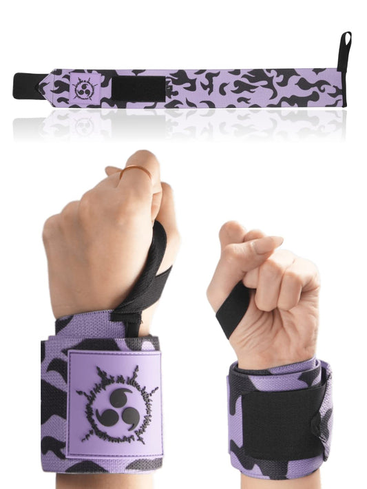 Anime Wrist Wraps Lifting Straps 24" for Men and Women - 1 Pair Each, Gym Accessories Support Weightlifting, Powerlifting, Strength Training, and Improve Workout (CM2)