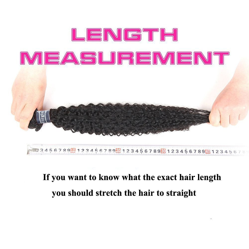 Amella Hair Brazilian Curly Hair Weave 3 Bundles(10 12 14inch, 285g) 100% Unprocessed Brazilian Virgin Kinkys Curly Human Hair Extensions Natural Black Color