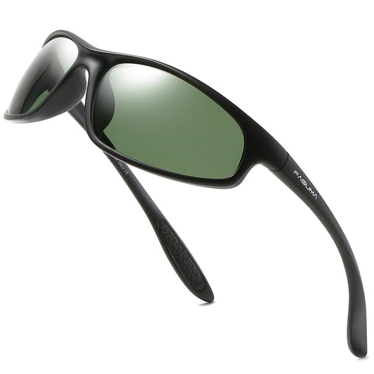 FAGUMA Polarized Sports Sunglasses For Men Cycling Driving Fishing 100% UV Protection
