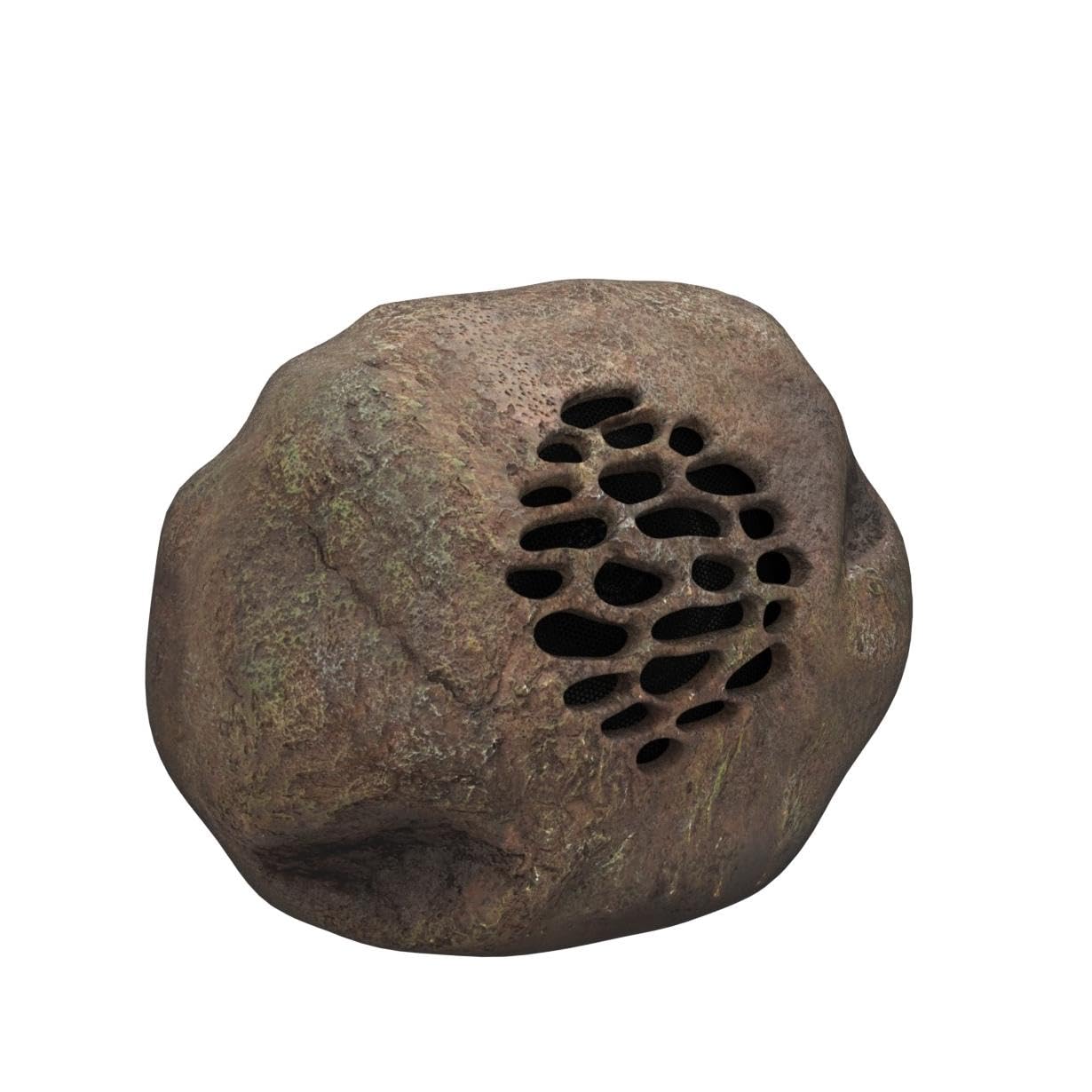 Alpine Corporation Weather-Resistant Bluetooth Solar-Powered Outdoor Wireless Rock Speaker - Set of 2