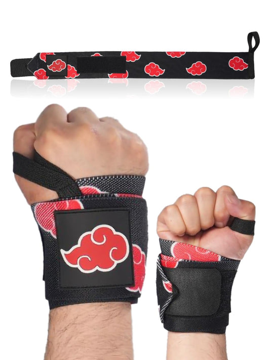 Anime Wrist Wraps Lifting Straps 24" for Men and Women - 1 Pair Each, Gym Accessories Support Weightlifting, Powerlifting, Strength Training, and Improve Workout