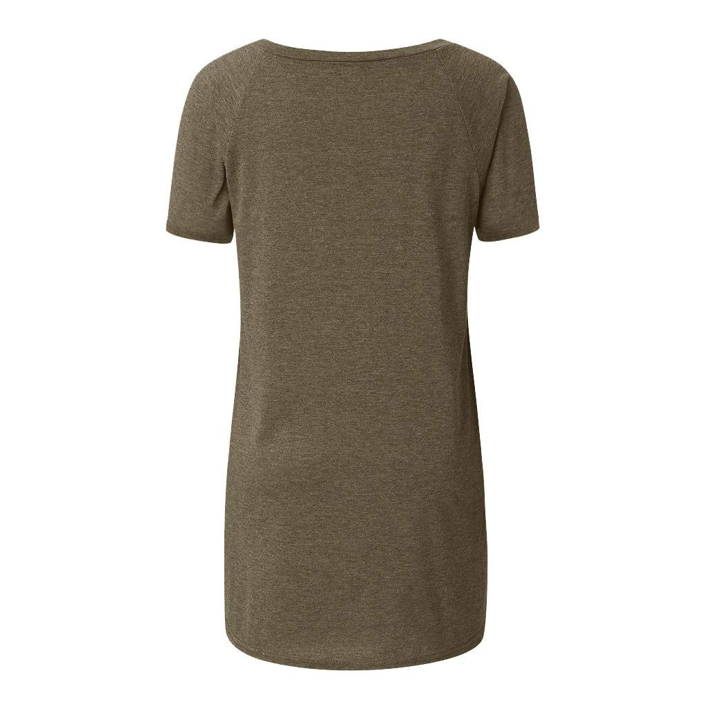 Aniywn Women's Plus Size Sweatshirt Tops Ladies Baggy Short/Long Sleeve Thin Solid/Printing Pullover Blouse T Shirts