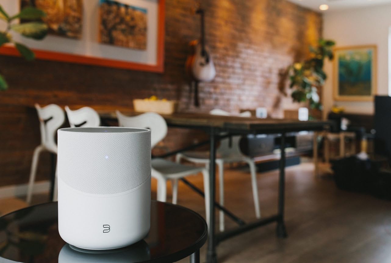 Bluesound Pulse M Omni-Hybrid Wireless Music Streaming Speaker with Bluetooth - White - Compatible with Alexa and Siri