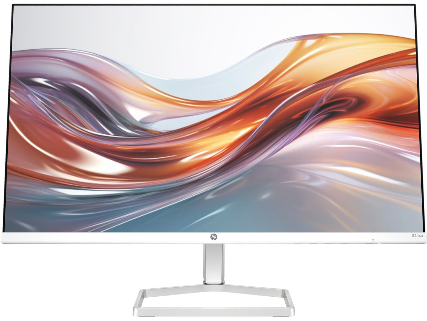 HP Series 5 524sa Thin & Light Monitor with Speakers 94C36AA#ABA (Replaces M24fwa) 24" IPS FHD Anti-Glare 300 Nits Display, Flicker-Free, 1xHDMI, White/Silver (2025 Model) w/DKZ Hub USB Port Expander
