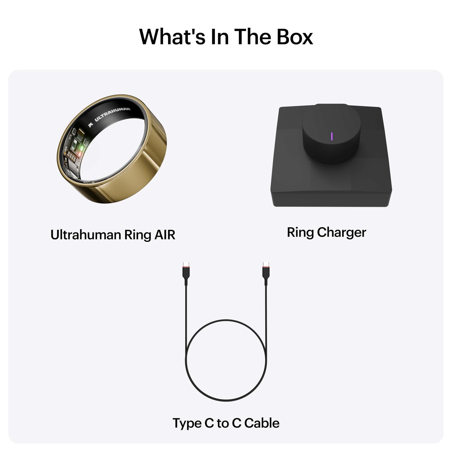 ULTRAHUMAN Ring AIR-Smart Ring Health Tracker, Size First Sizing Kit,Sleep Tracker,Smart Ring for Men/Women,Fitness Tracker (Made in India, Bionic Gold, 8)