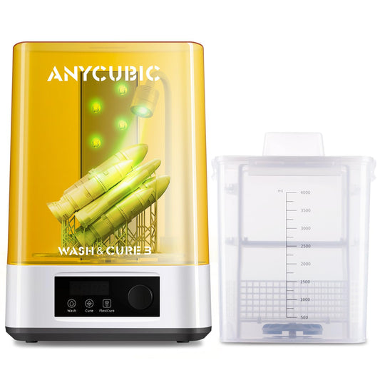 ANYCUBIC Wash and Cure 3, Upgraded Volume 2 in 1 Wash and Cure Station, with Gooseneck Lights, for Mars Anycubic Photon Mono 4 2 Resin 3D Printer, Washing Size of 165 x 100 x180 mm