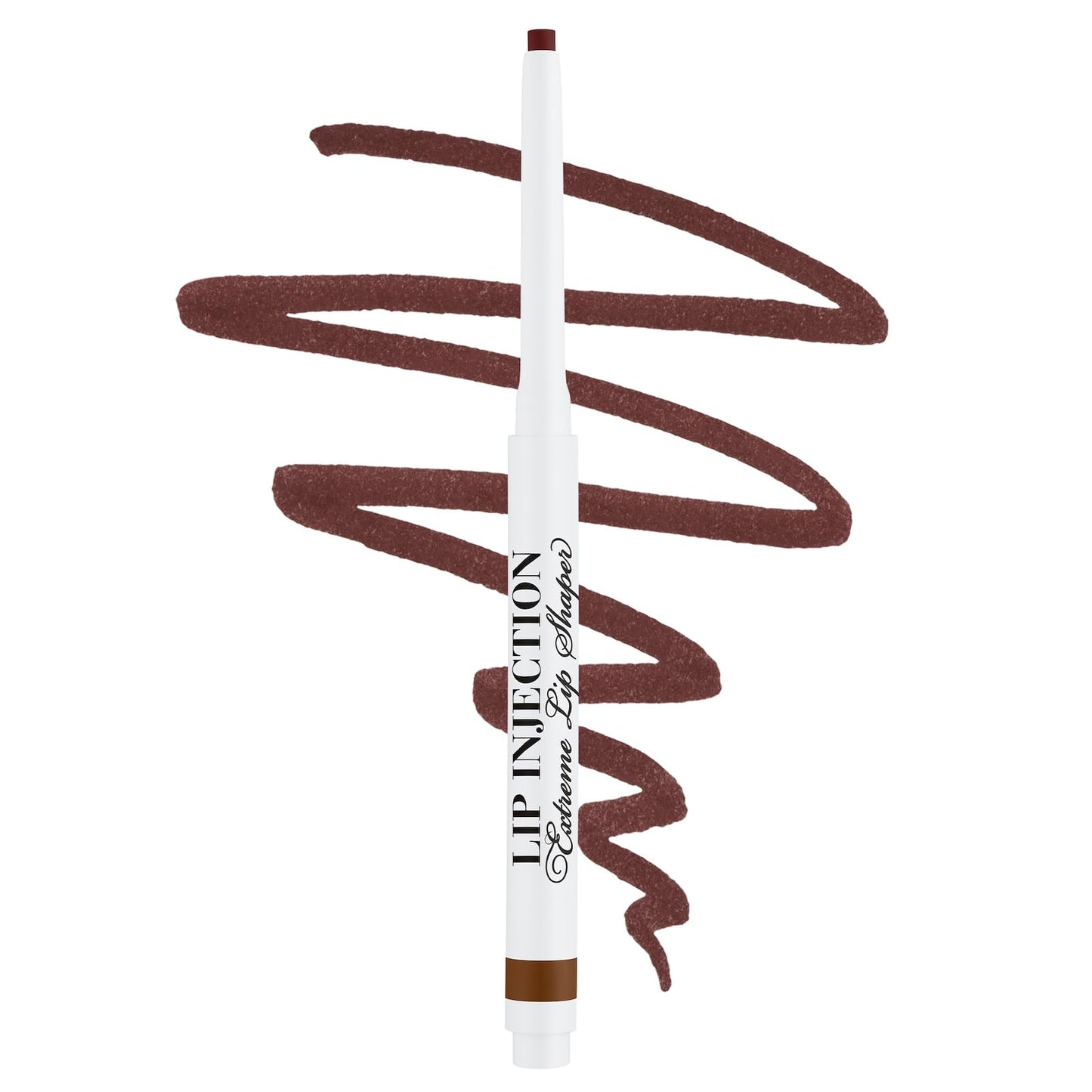 Too Faced Lip Injection Extreme Lip Shaper Plumping Lip Liner | Long Lasting + Smudge Proof, Dark Chocolate Nude